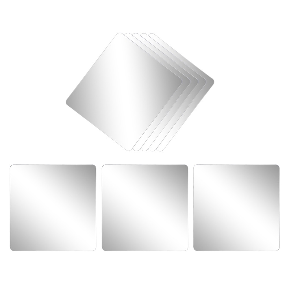 8Pcs Acrylic Mirror Sheets for Wall Self Adhesive Frameless Small Mirror Tiles