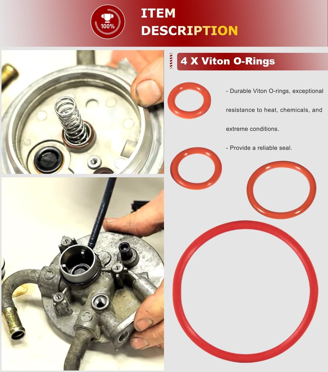 6.6L Duramax Fuel Filter Primer Rebuild Seal Kit Viton O-Rings Billet Bleeder Sc
