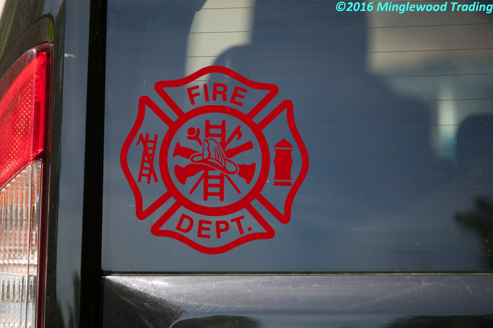 FIRE DEPARTMENT Vinyl Decal Sticker – FD Firefighter Maltese Cross – 20 COLORS!