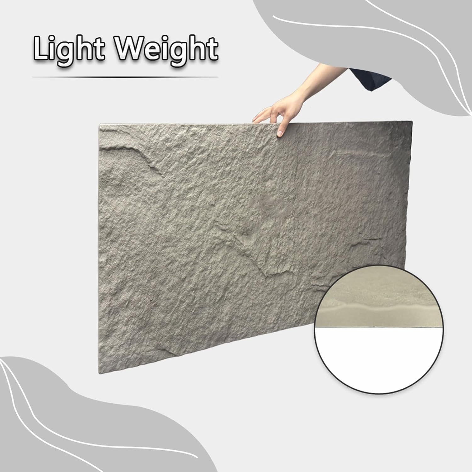 Stylish 3D Faux Stone Wall Panels – Waterproof Wainscoting, 4 Pack, Deep Grey