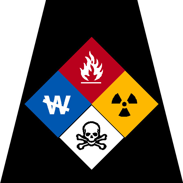 Reflective Black HAZMAT Tetrahedron Fire Helmet Decal You Pick