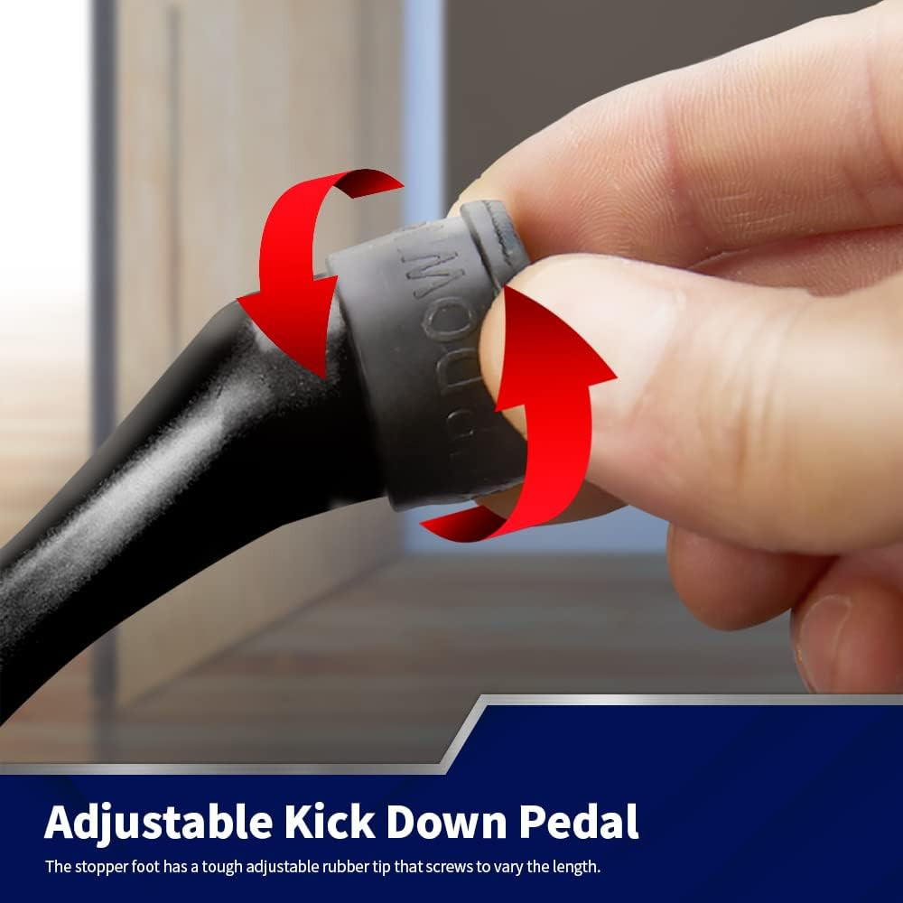 HOME&I Kickdown Door Stopper, 6-Inch Commercial Heavy Duty Door Stop Holder Kick