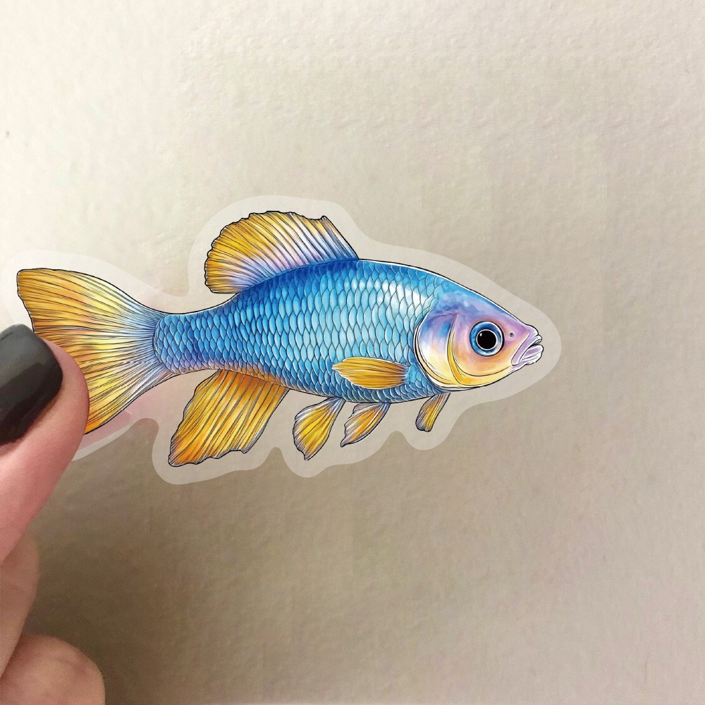 50-500PCS Fish Stickers Pack Waterproof Vinyl Decals Phone Car Guitar Decoration