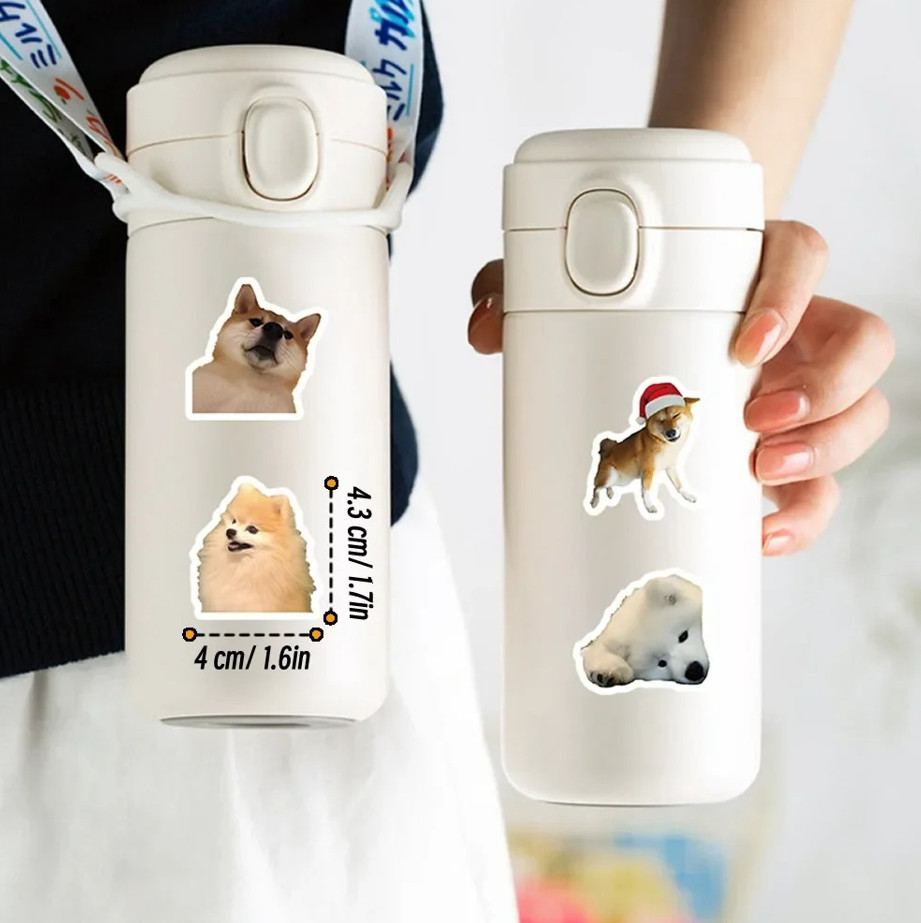 100pcs Funny Dog Cartoon Stickers Cute Decals for Kids & Daily Decor
