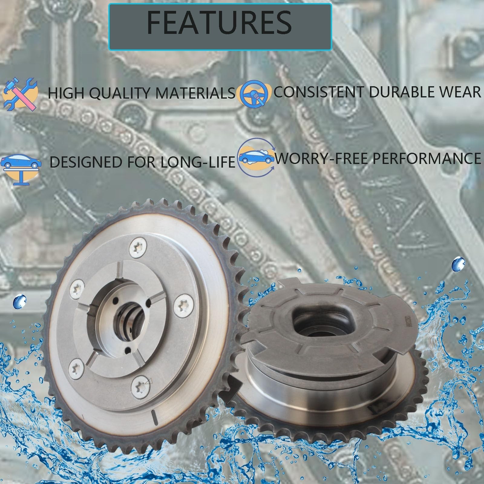 Variable Valve Timing (VVT) Sprocket Gear Fit for GMC Yukon XL Sierra 1500 Ch…