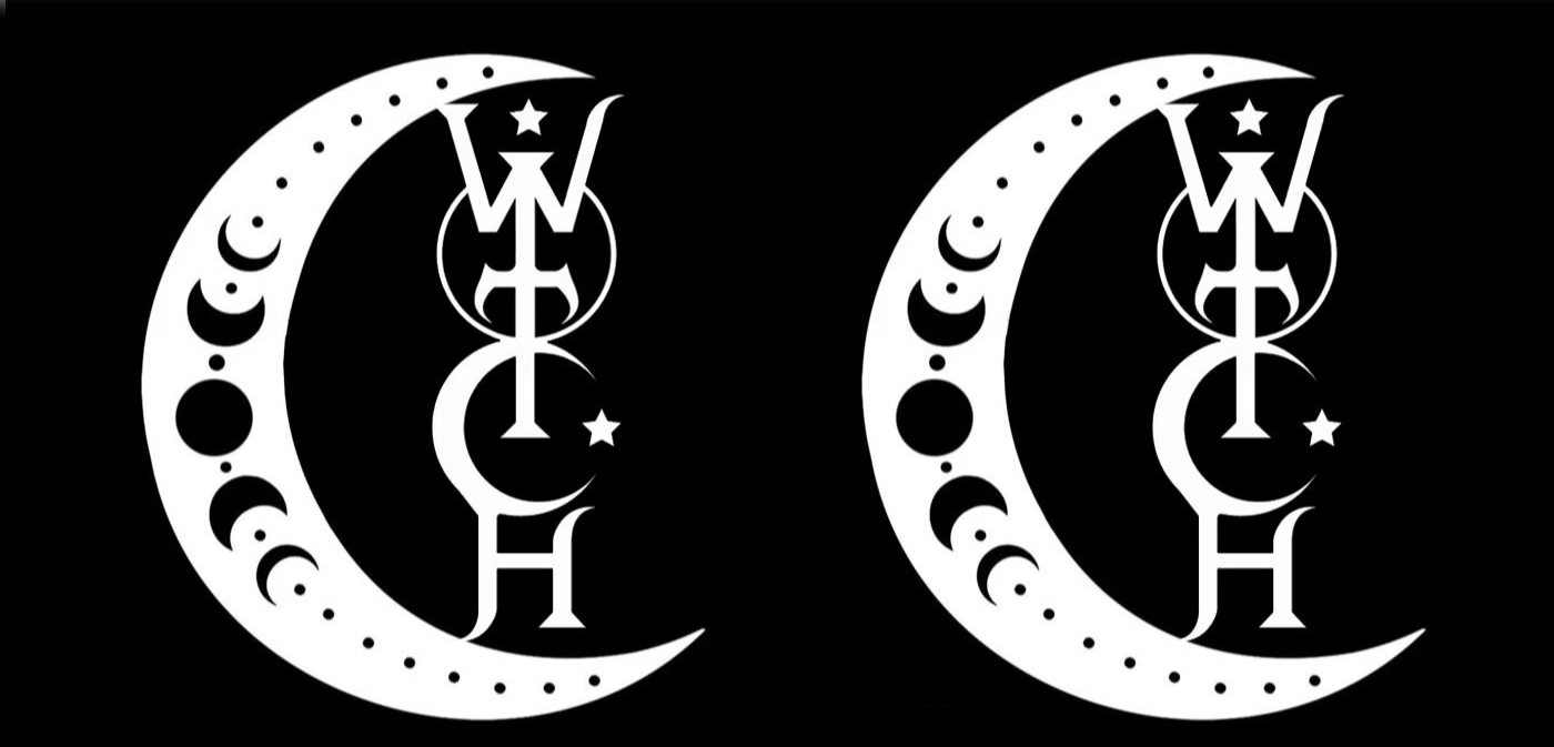 Wicca Witch Crescent Moon Phases Two 5" Vinyl Decal Car Window Any Flat Surface