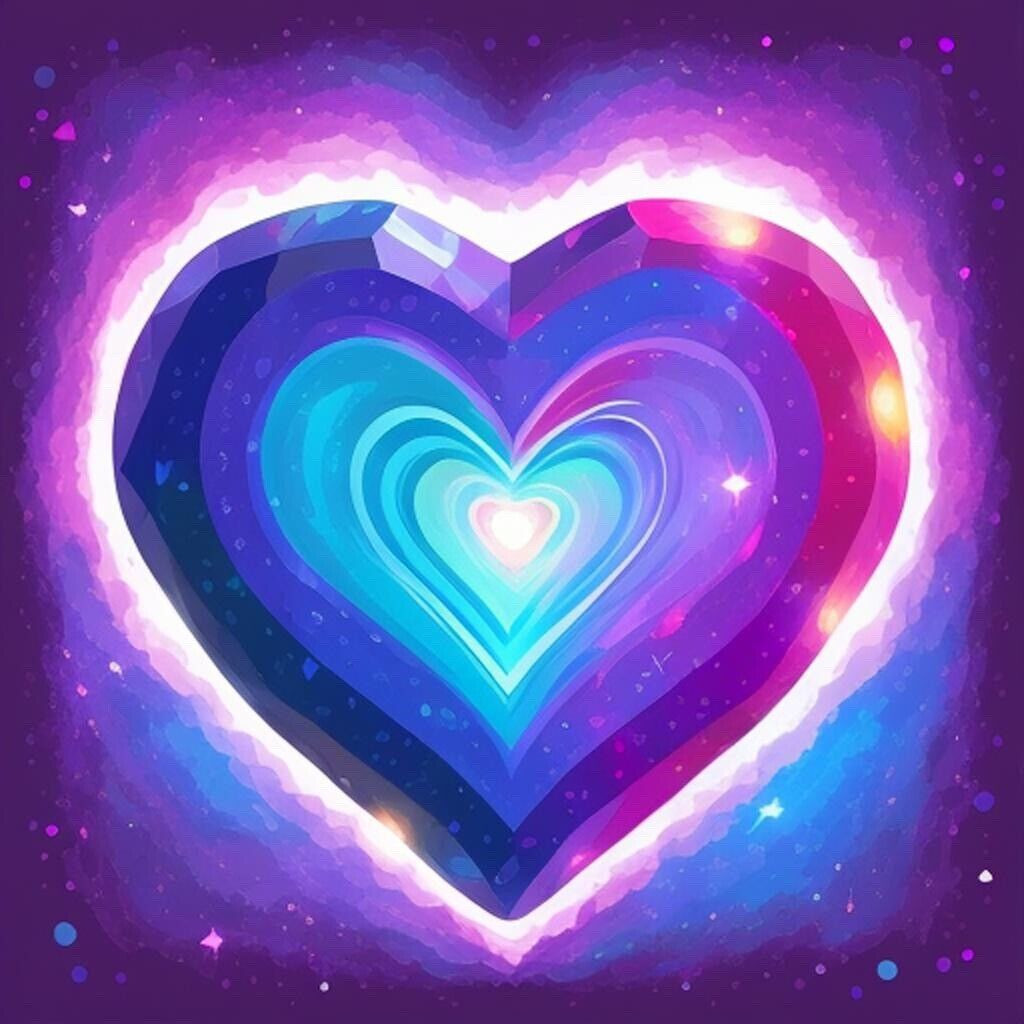 Galaxy Heart Sticker Decal