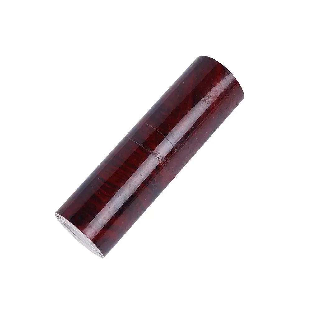 High Gloss Wood Grain Vinyl Wrap Film Car Interior Furniture Countertop Sticker