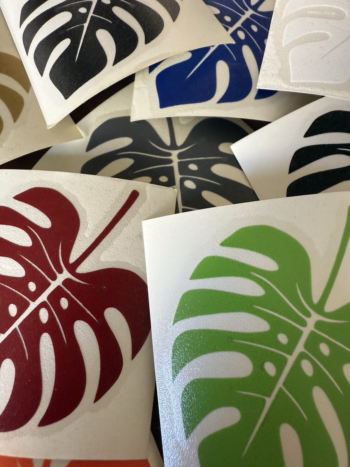 Monstera Plant Leaf Decal Sticker 2.5”x 2.5” 16 Different Colors To Chose From