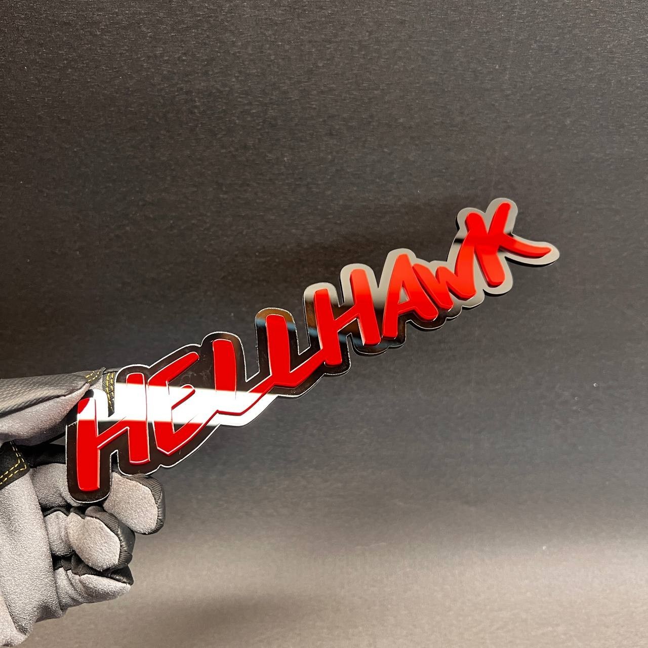 1X hellhawk Custom 3D Text Car Badge Fender Emblem Tailgate Toolbox Decal