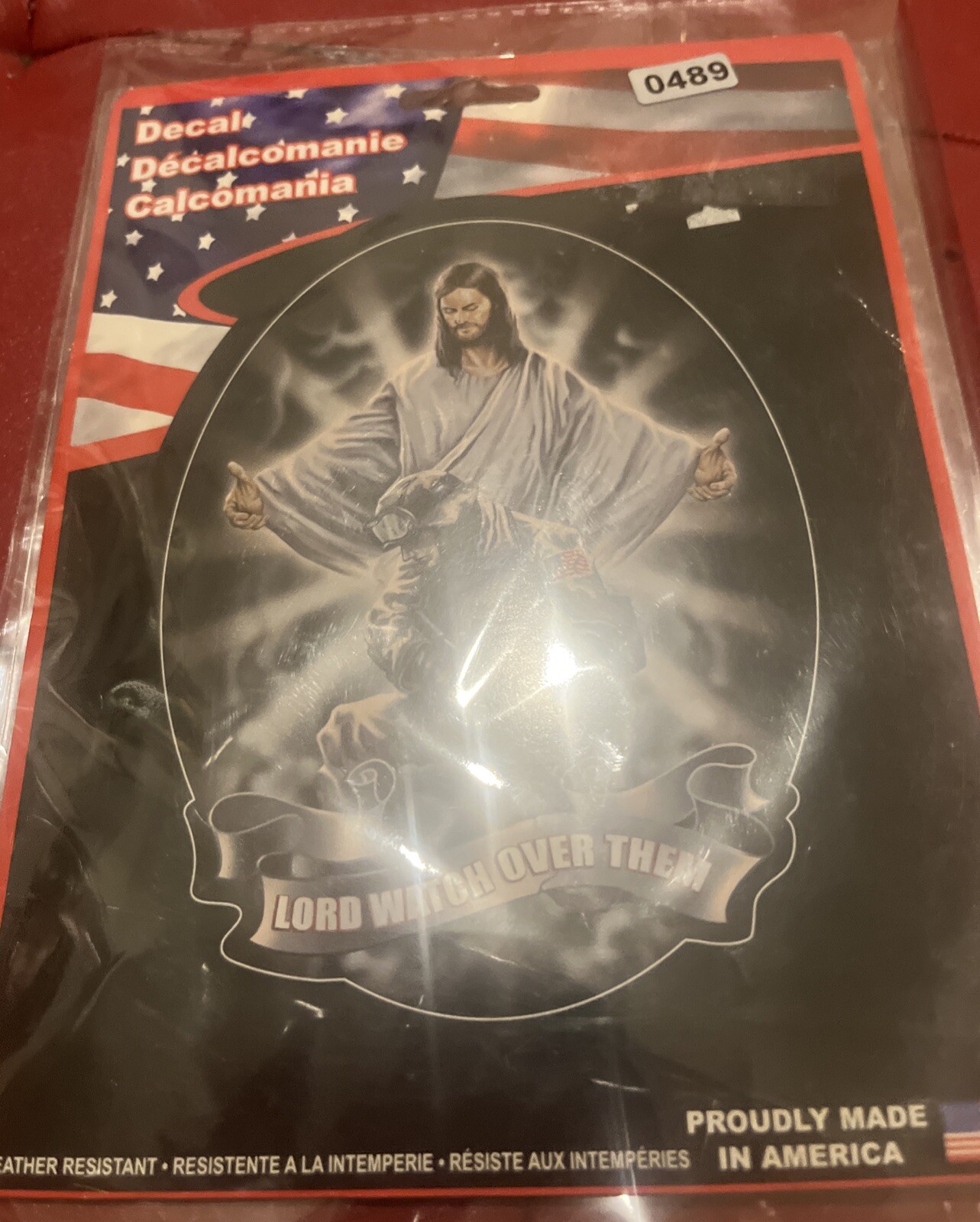 NEW Religious Military Lord Watch Over Them Waterproof Decal Sticker Made In US