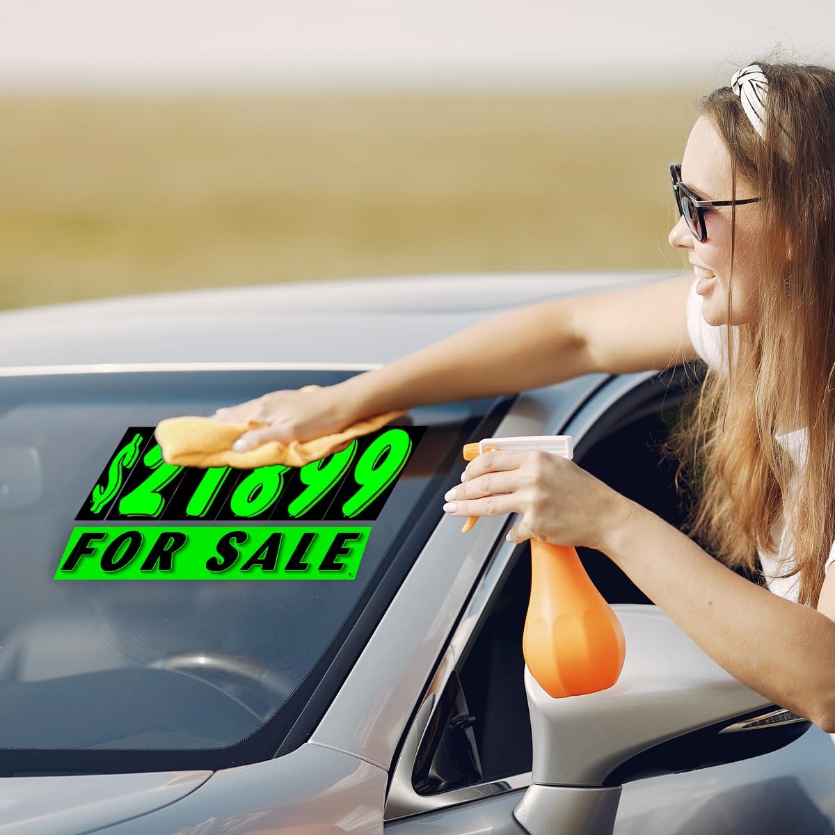 Vinyl Number and Decals 13 Dozen Car Lot Windshield Pricing Stickers (Green 2…