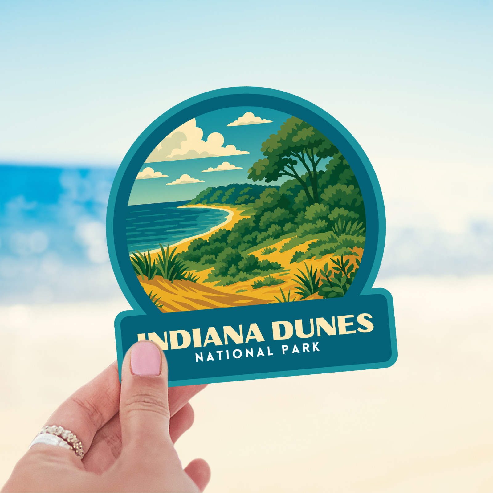 Indiana Dunes National Park Sticker Vinyl Decal Laptop Water Bottle Cooler