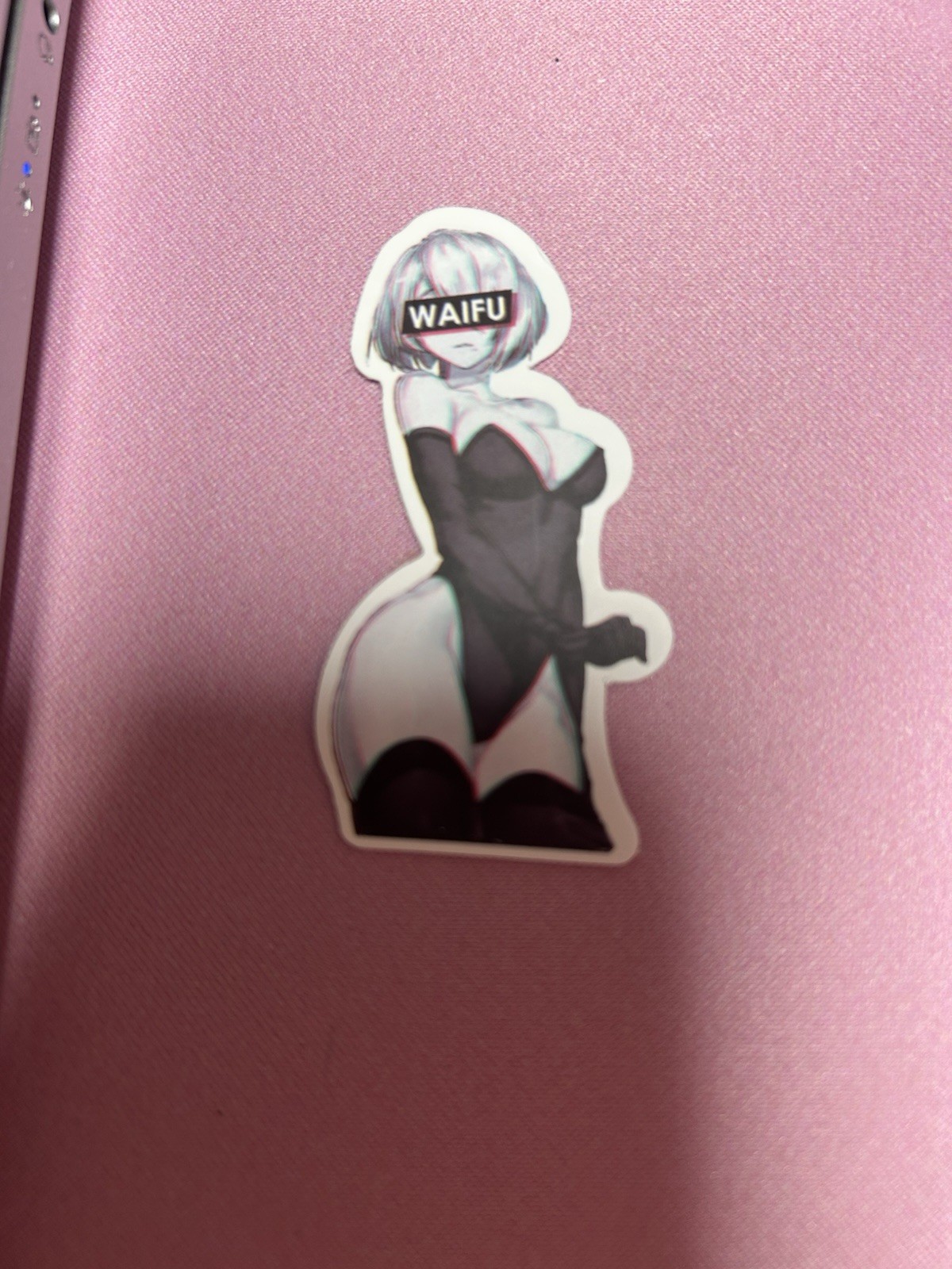 black and white waifu lewd stickers #15