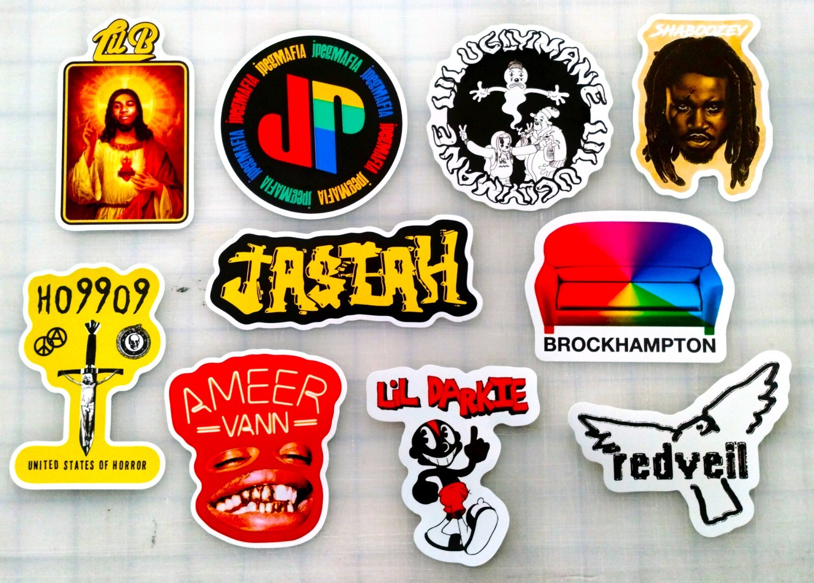 Modern Hip-Hop Vinyl Sticker Lot (10 Pack) SET 9 rap alternative music punk