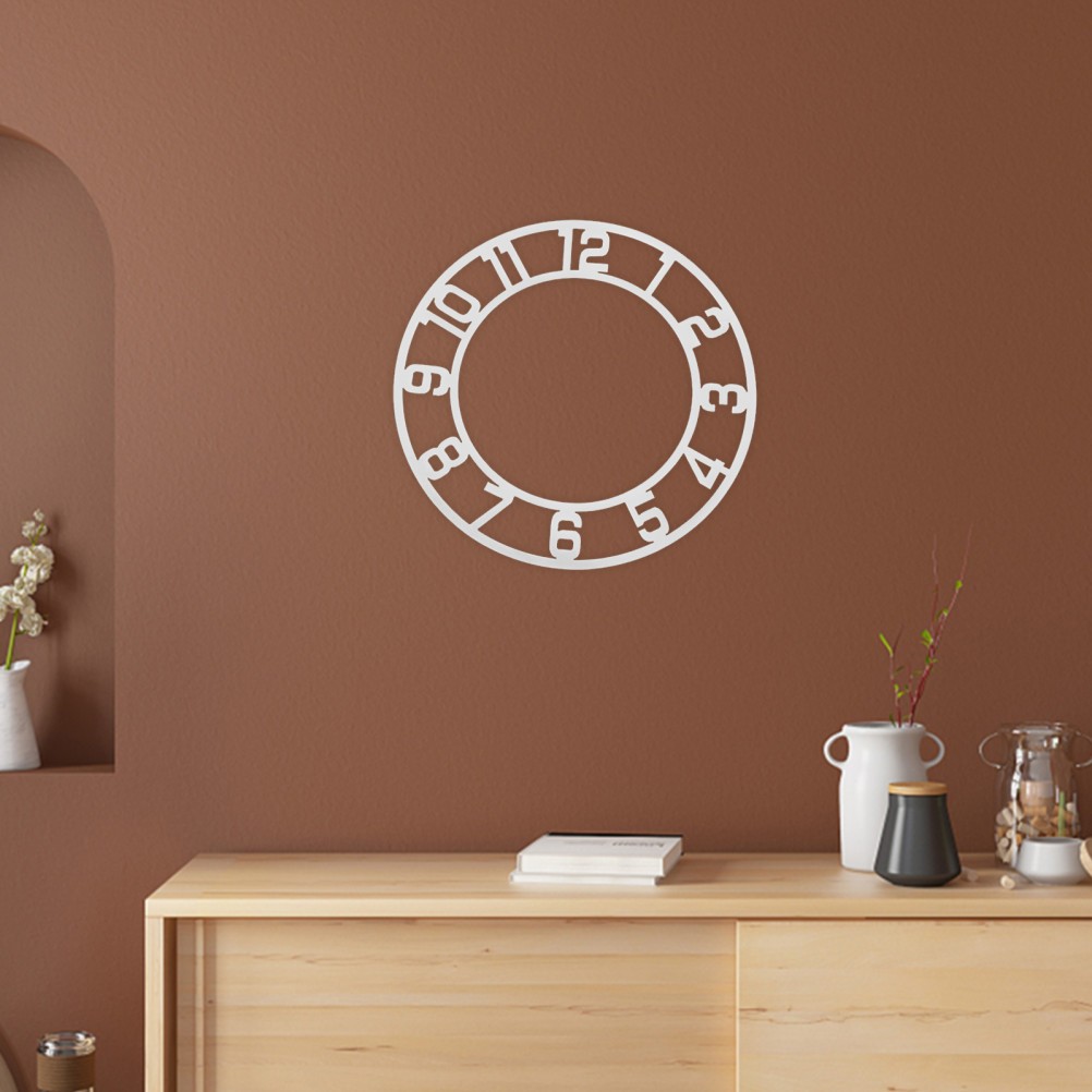Large Number Digital Clock Roman Numerals Wall Decorative Stickers