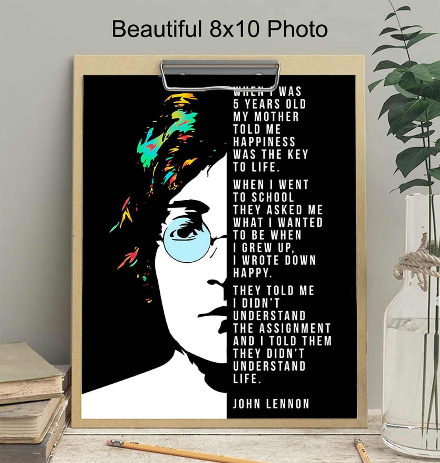 Quote Wall Decor Print – Funny Inspirational 8×10 Home Art for Bedroom, Livin…