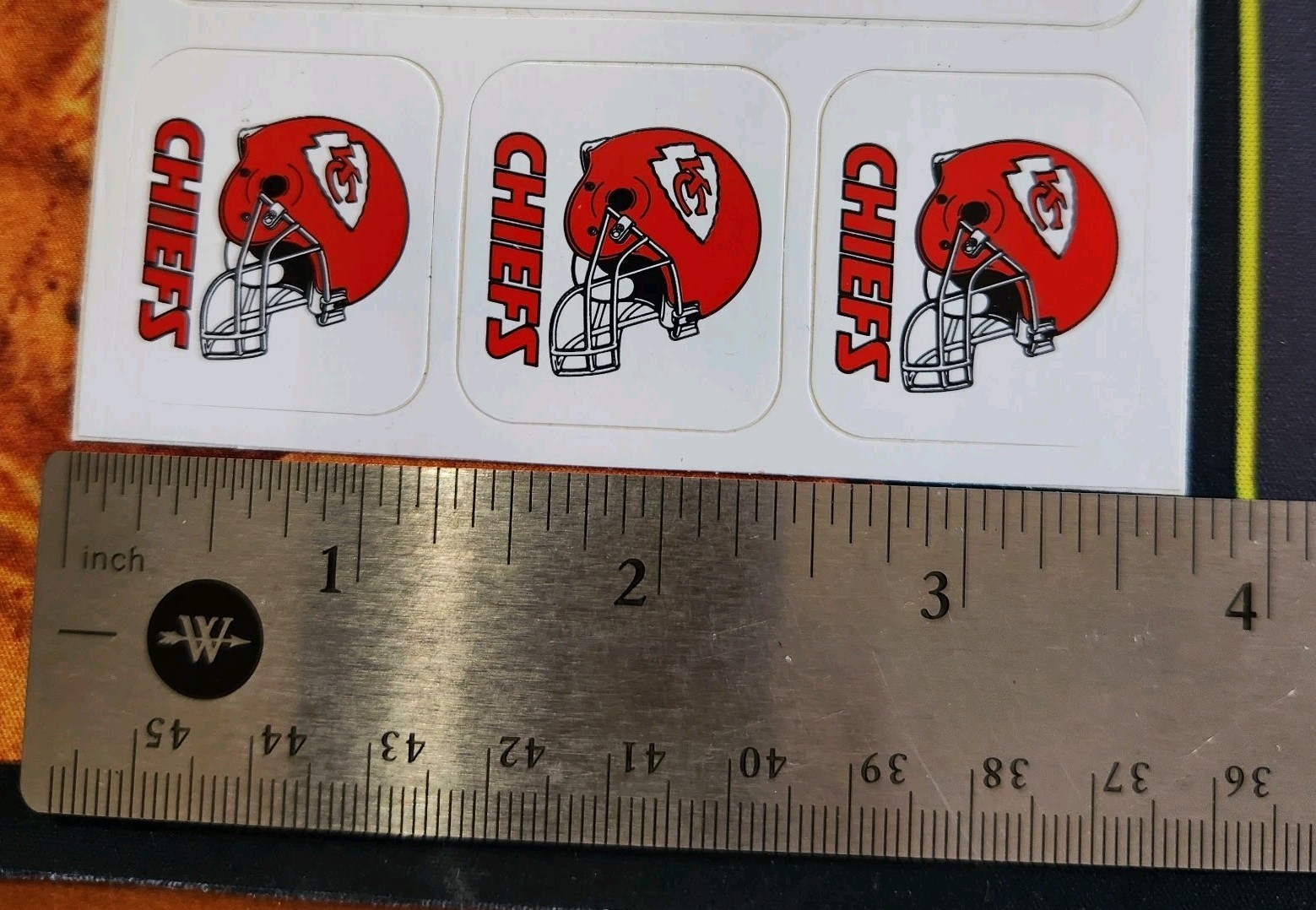 Kansas City Chiefs Helmet Set Of 4 Logo Football Stickers