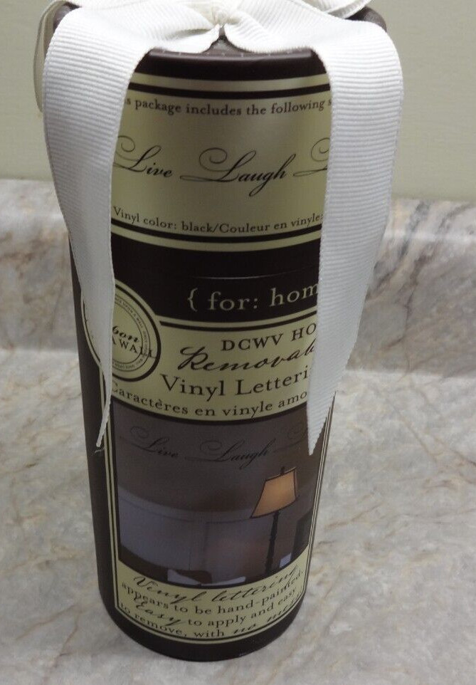 DCWV Home Removable Vinyl Lettering "Live Laugh Love” 24.87” x 4.12” NIB