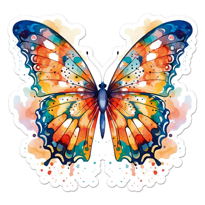 Watercolor Butterfly Sticker Decal