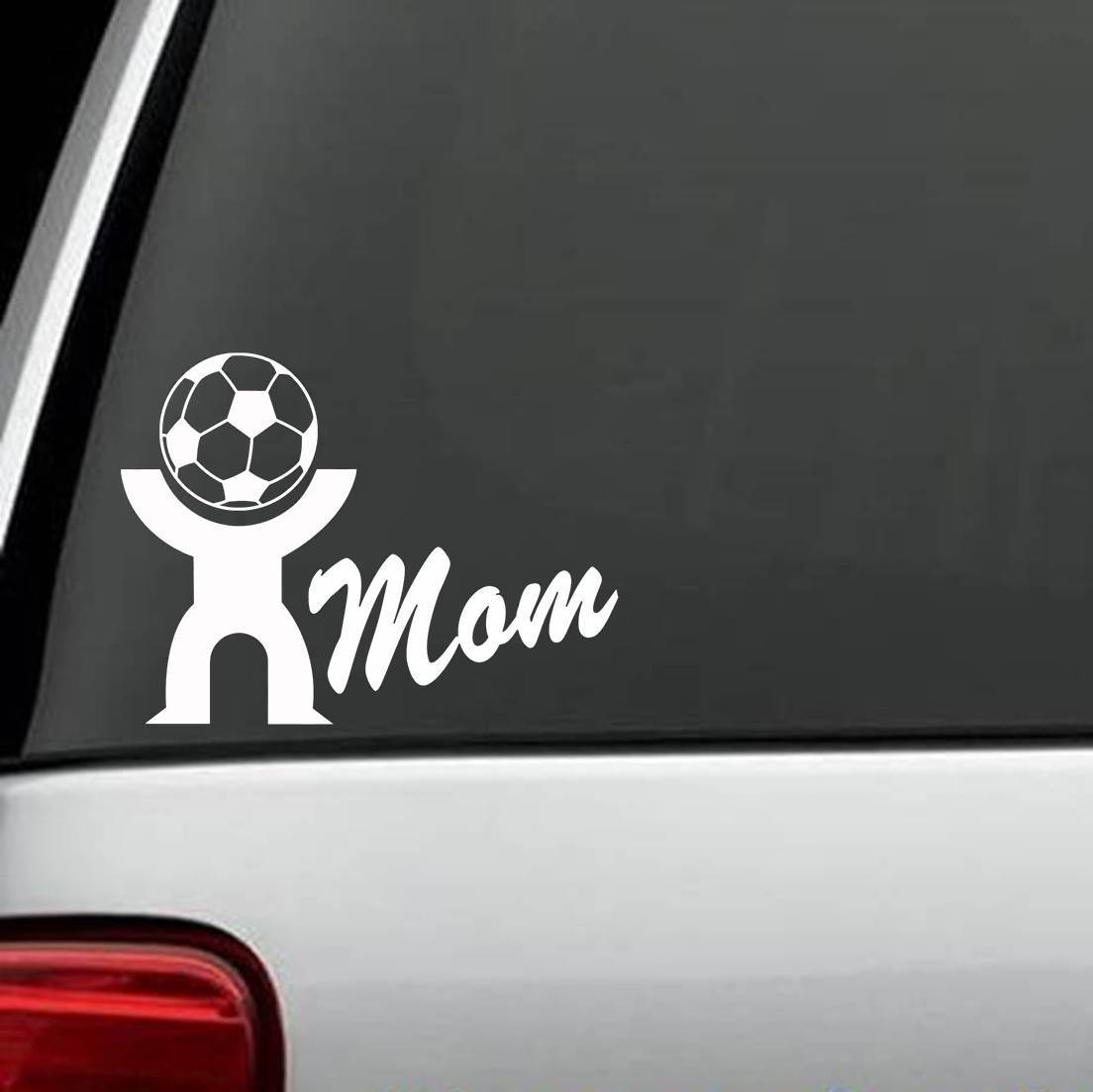 F1063 Soccer Mom Decal Sticker Car Truck SUV Van Laptop Mirror Ball Cleats