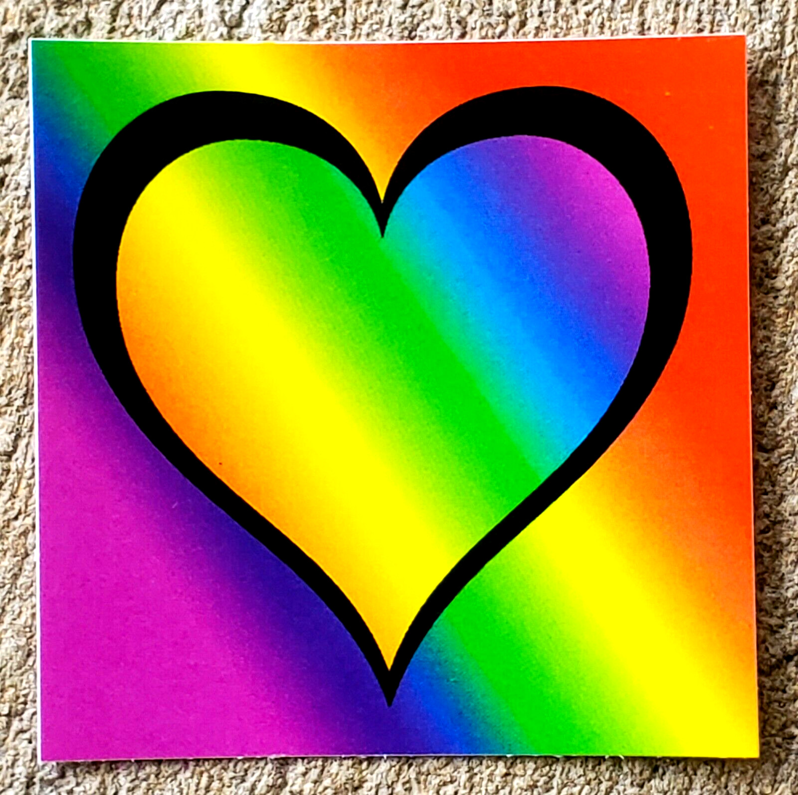 GAY PRIDE MONTH RAINBOW HEART Vinyl Sticker Car Window Wall Bumper Decal LGBT