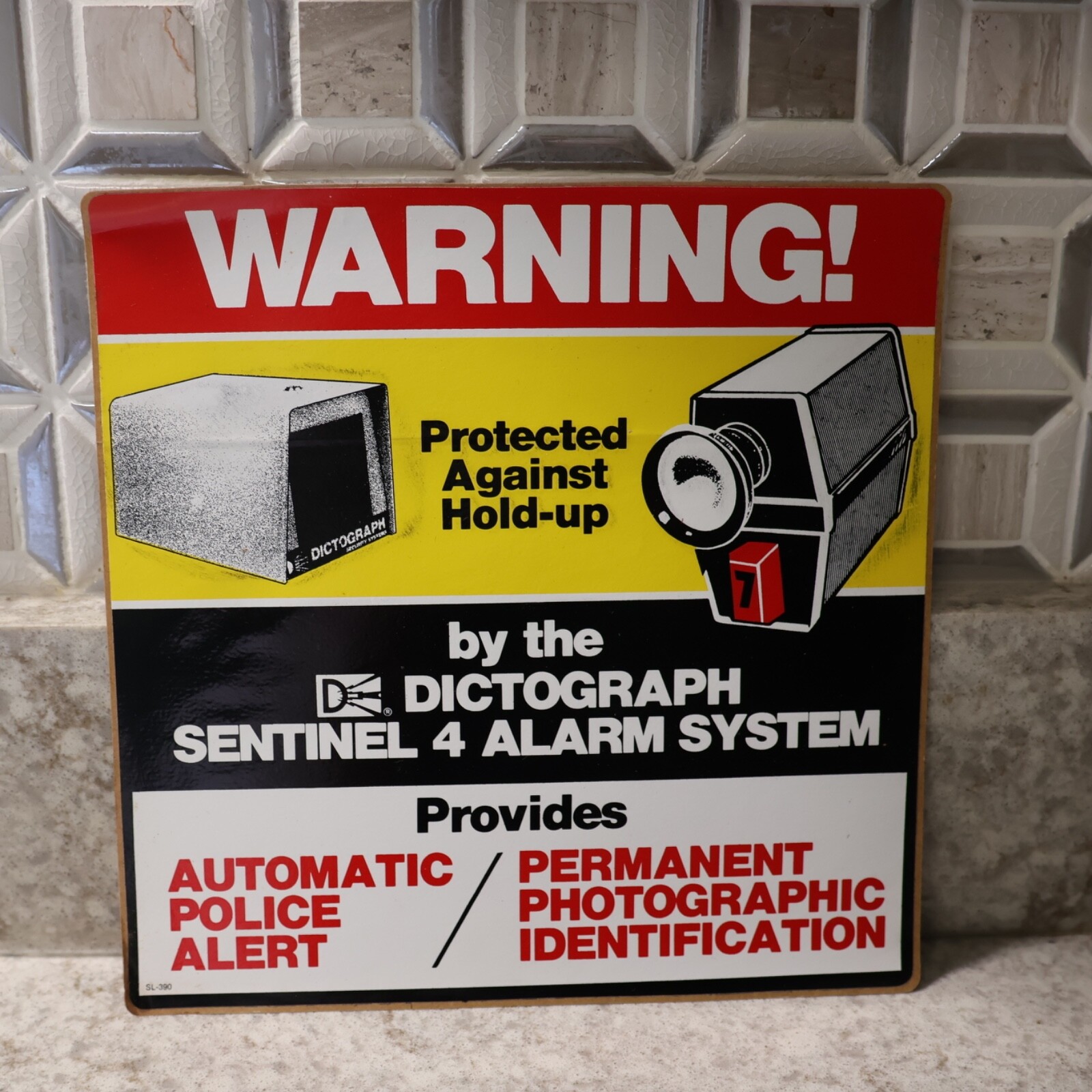 WARNING Protected by Alarm System Sticker -Safety decal sign caution 8 Inch