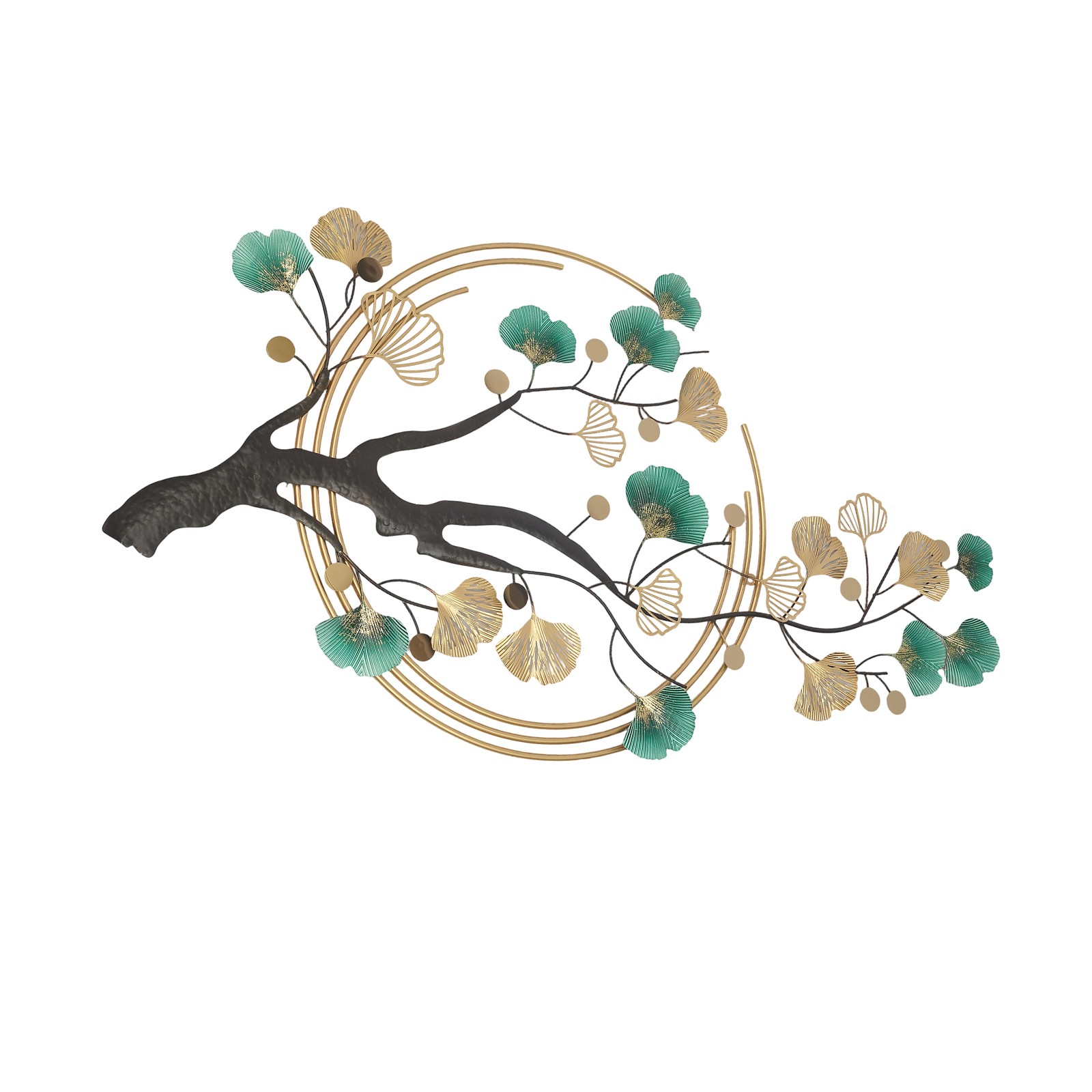 Metal Wall-mounted Home Decoration Art Creative Ginkgo Decor For Living Room