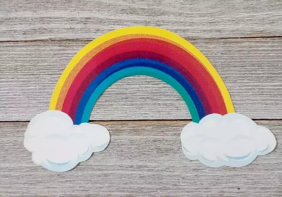 rainbow cloud wall safe sticker 9.5 inch