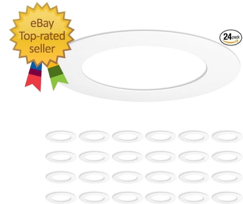 24 Pack Goof Rings for 6 Inch Recessed Lights, Can Light 24 Pack, White