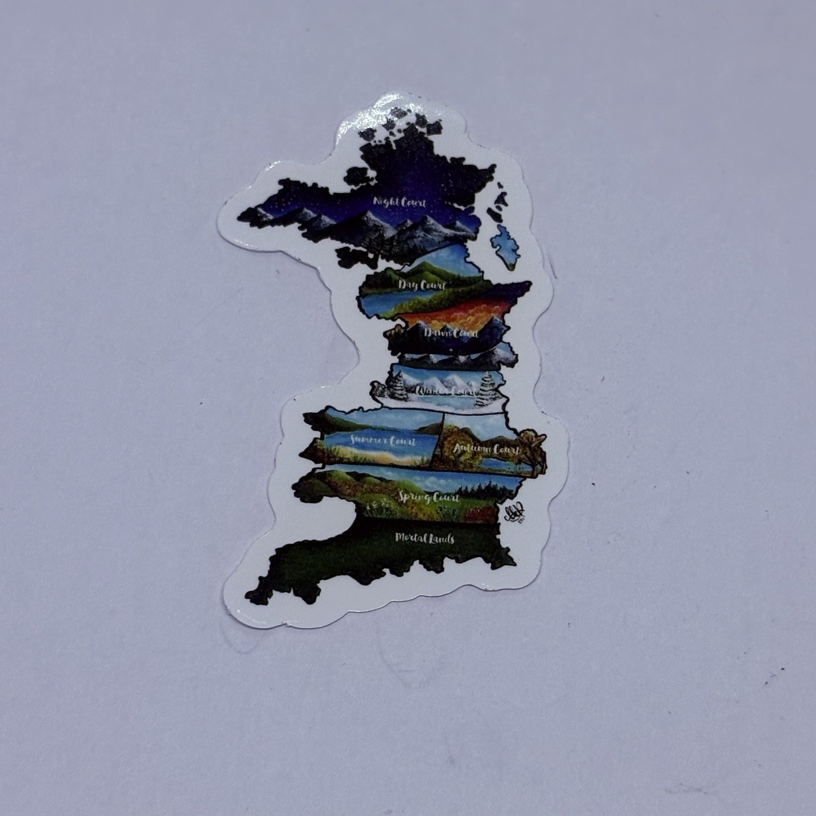 Prythain Map Sticker Book Themed Art Travel Decal Vinyl Souvenir Tc9