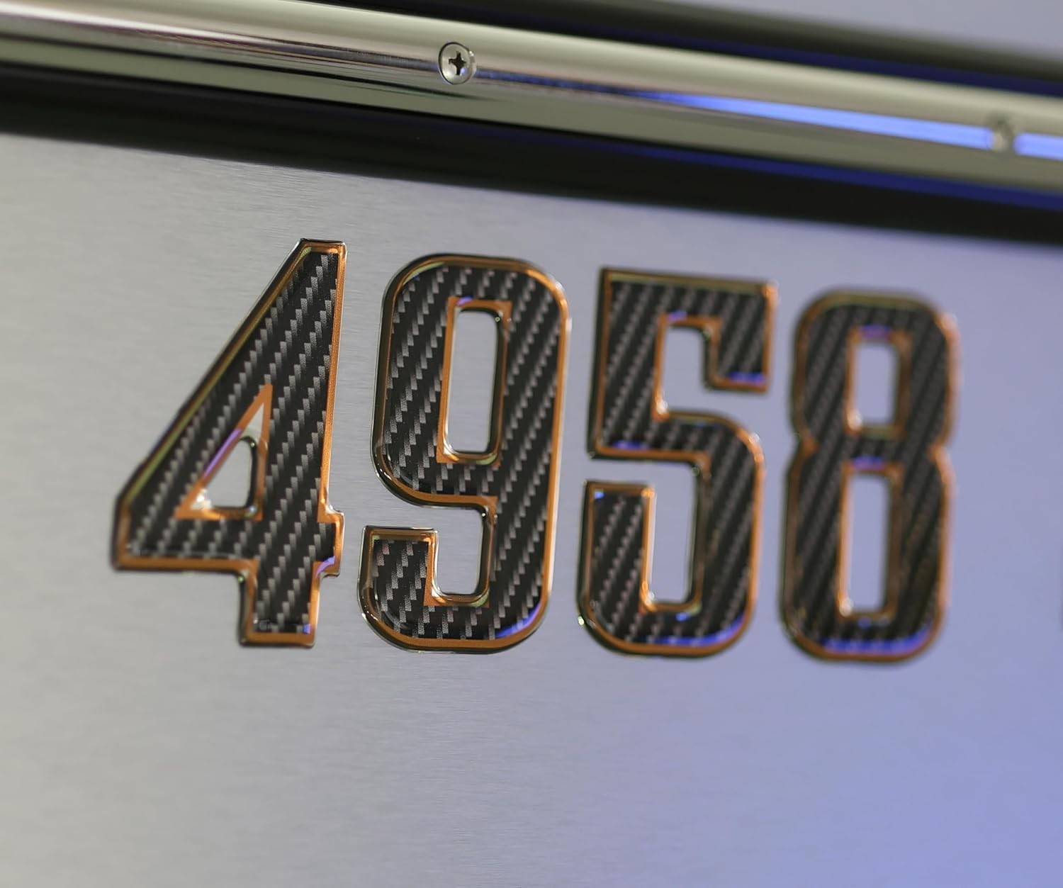 Carbon Fiber Bronze Boat & Jet Ski Registration Numbers 3D Raised Waterproof 3"