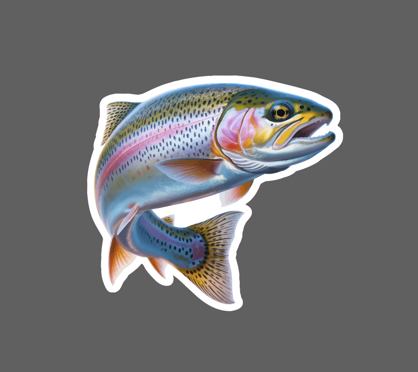 Rainbow Trout Sticker Fish Outdoor Wildlife Nature Gift Waterproof NEW