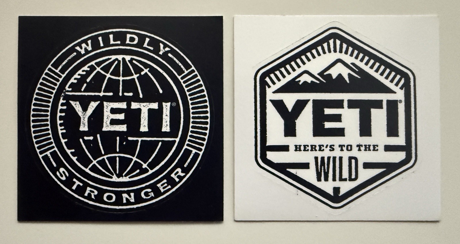 2 New Authentic YETI Logo Sticker Decals