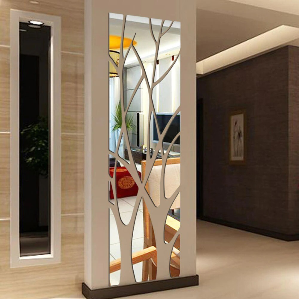 Large 3D Mirror Wall Sticker Home Living Room New Decoration TreeArt Removable