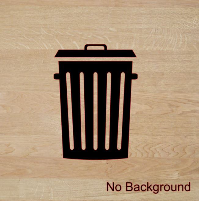 Trash Can Sticker PICK SIZE COLOR Vinyl Decal Garbage Waste Bin Symbol Recycle