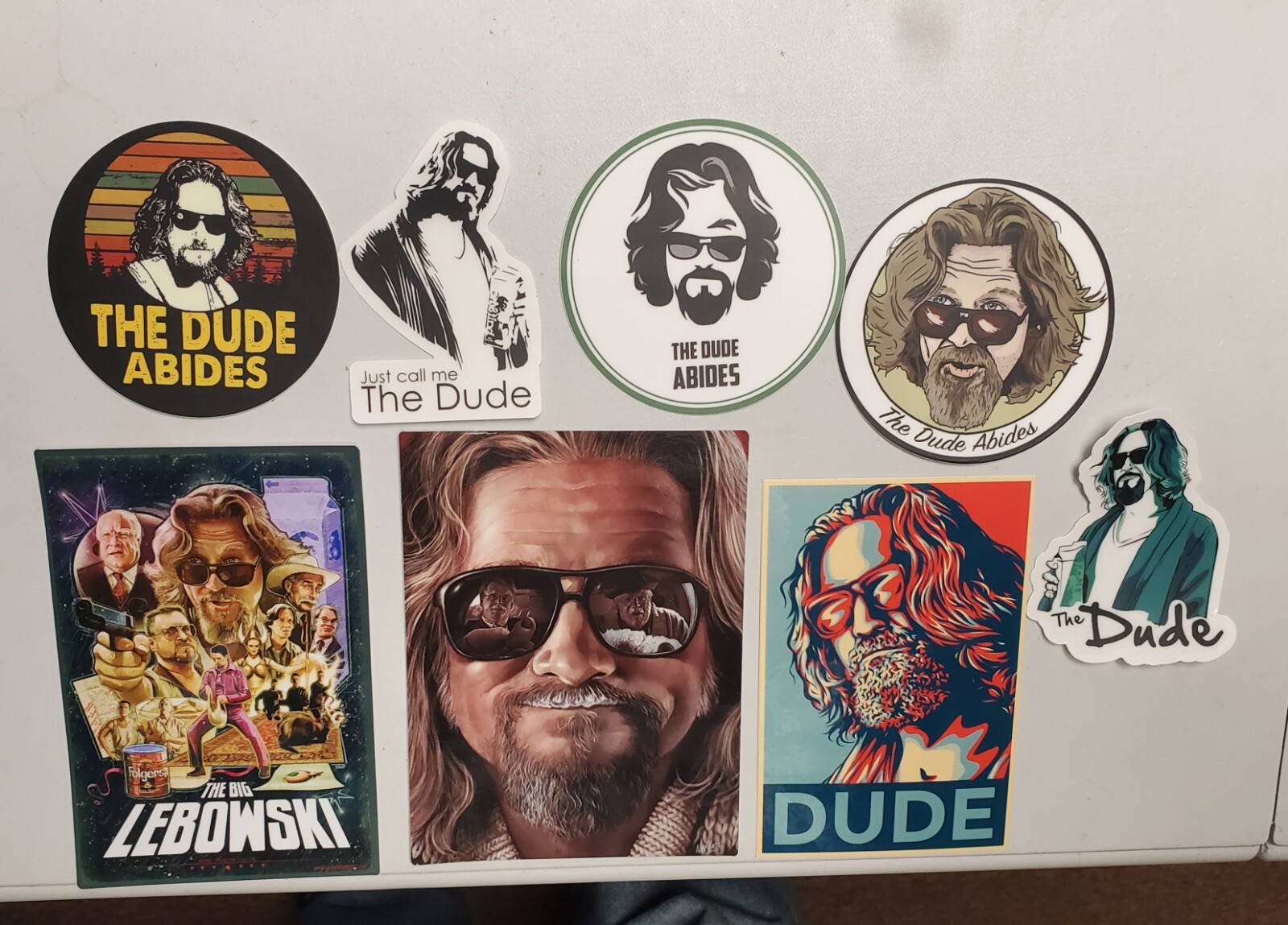 Big Lebowski The Dude Abides STICKERS VARIETY PACK (3) LOT *12* month Warranty!!