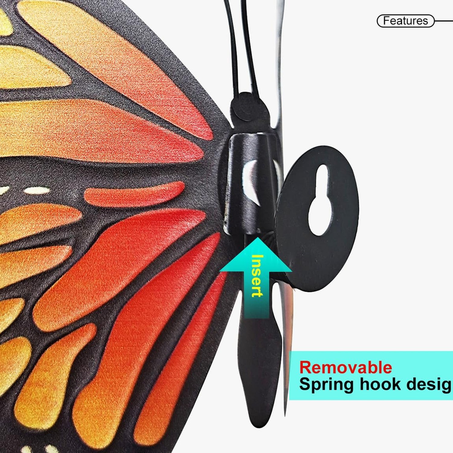 Metal Butterfly Wall Decor – 3 Pcs Butterflies Wall Sculpture Hanging Decorat…