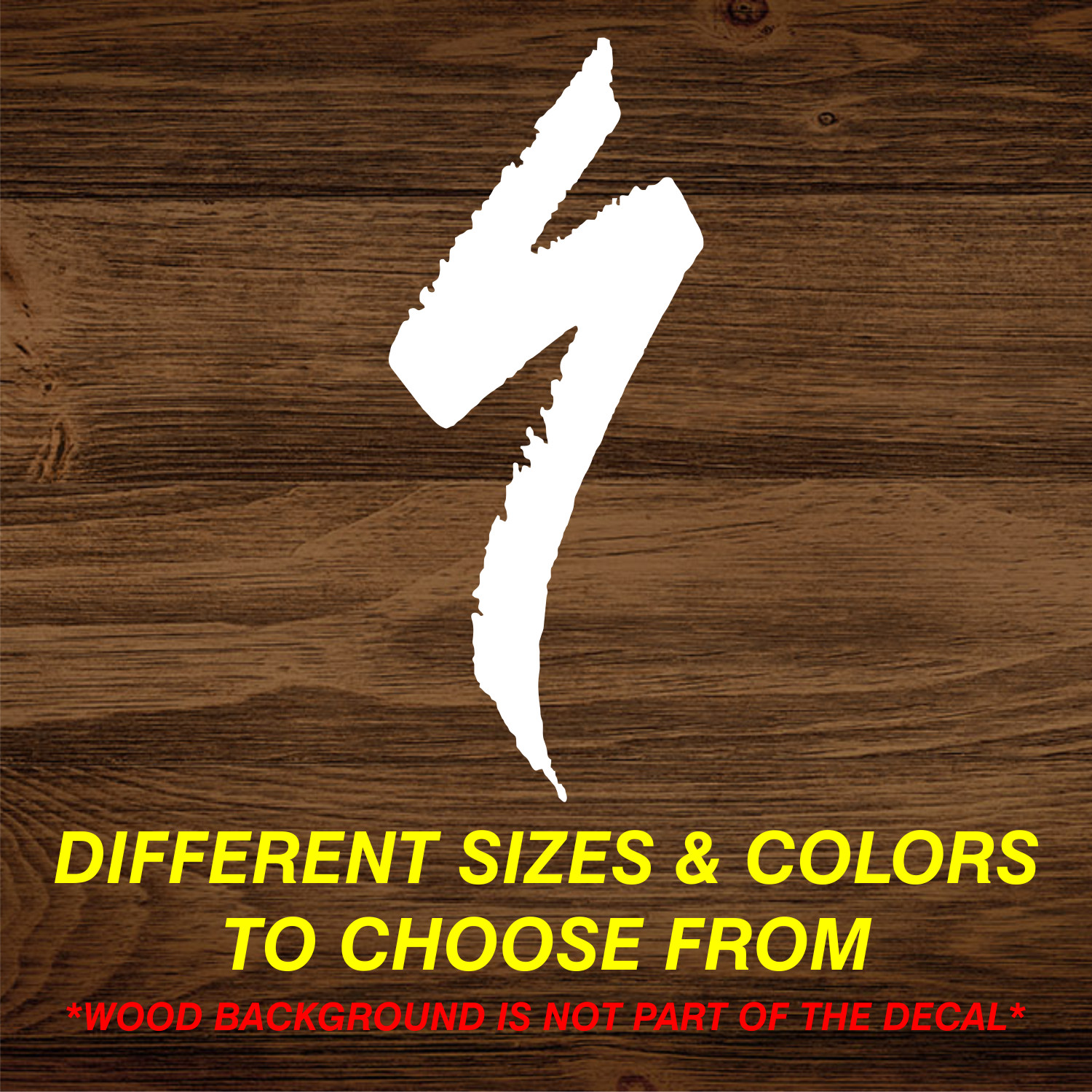 Specialized Bikes "S" Vinyl Decal Sticker Many Sizes Colors Free Shipping