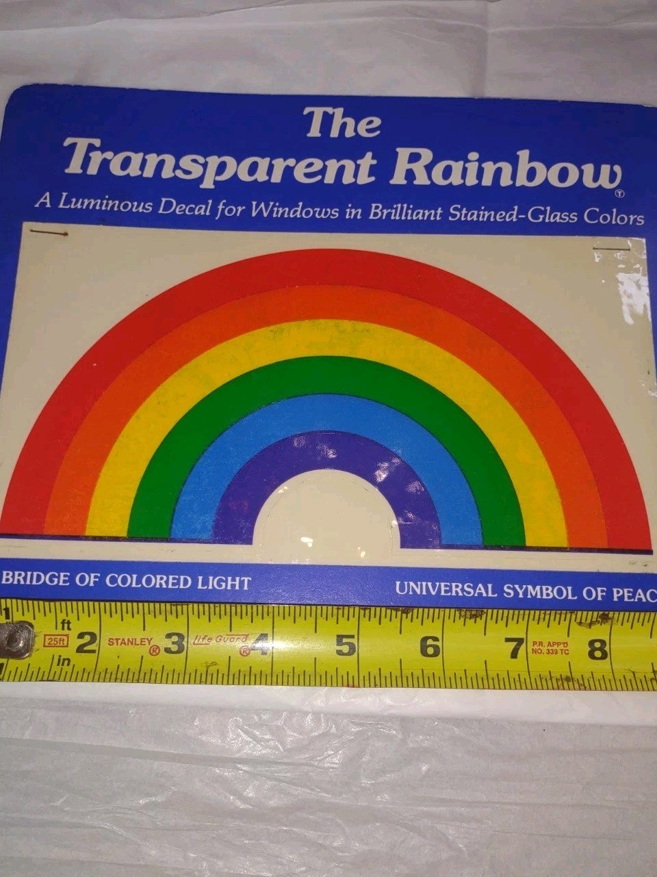 Rainbow Vintage Illuminations Transparent Rainbow Luminous Window Decal