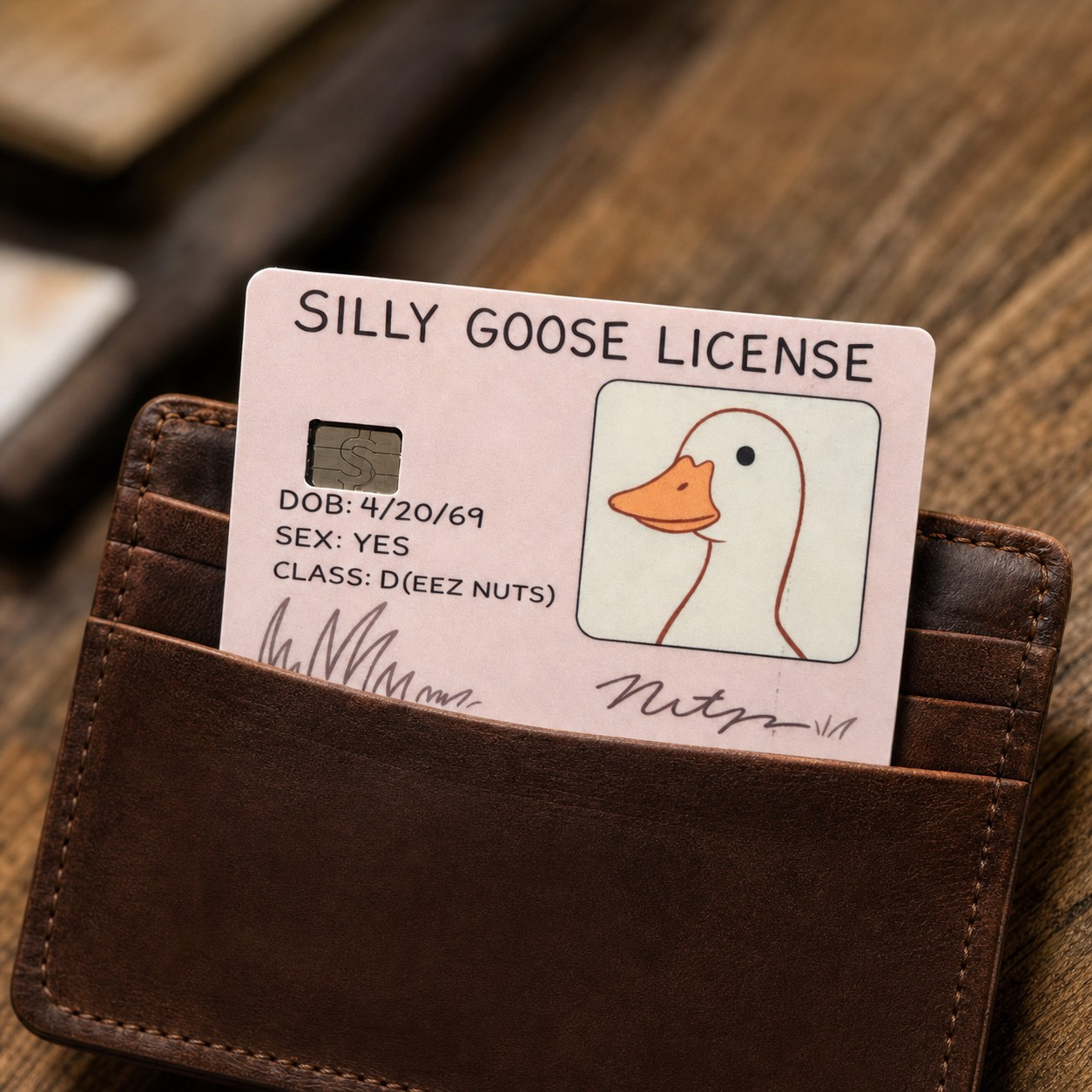 Silly Goose Credit Debit Card Skin Cover Sticker Chip Funny Decal – 2 Pack