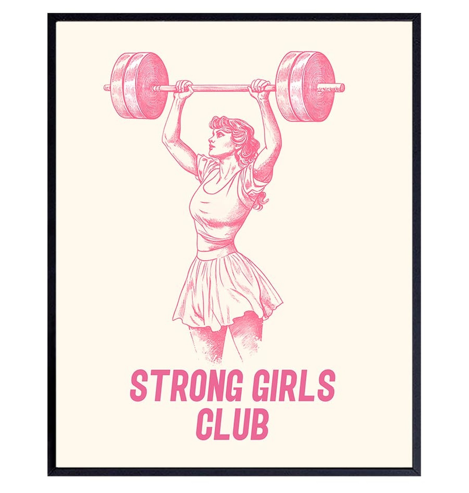 Empowered Womens Art Motivational poster – Strong Women Girly Wall Decor – In…