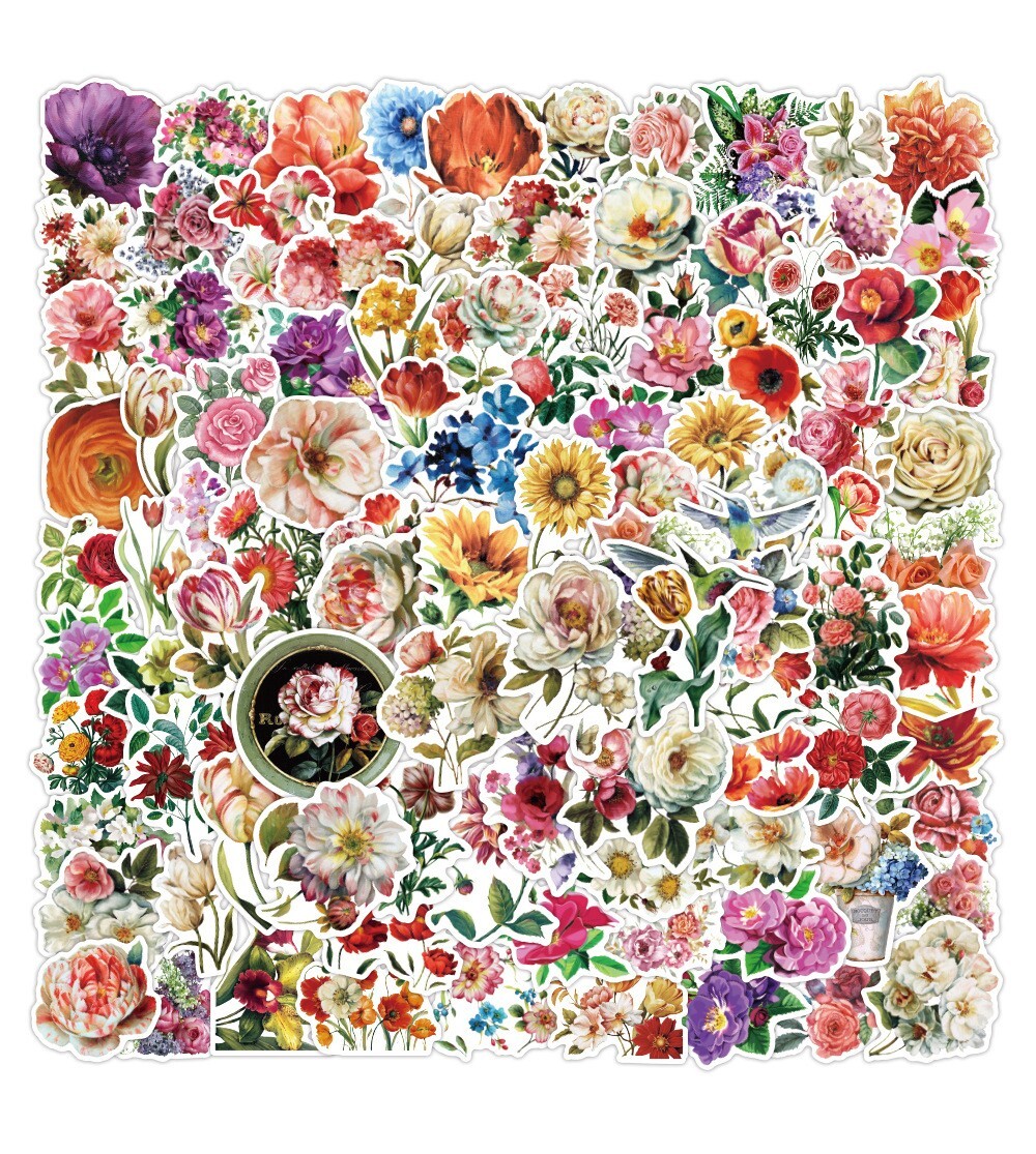 150pcs Flowers Stickers, Plants leaf flower Cactus Houseplant Stickers,#103205