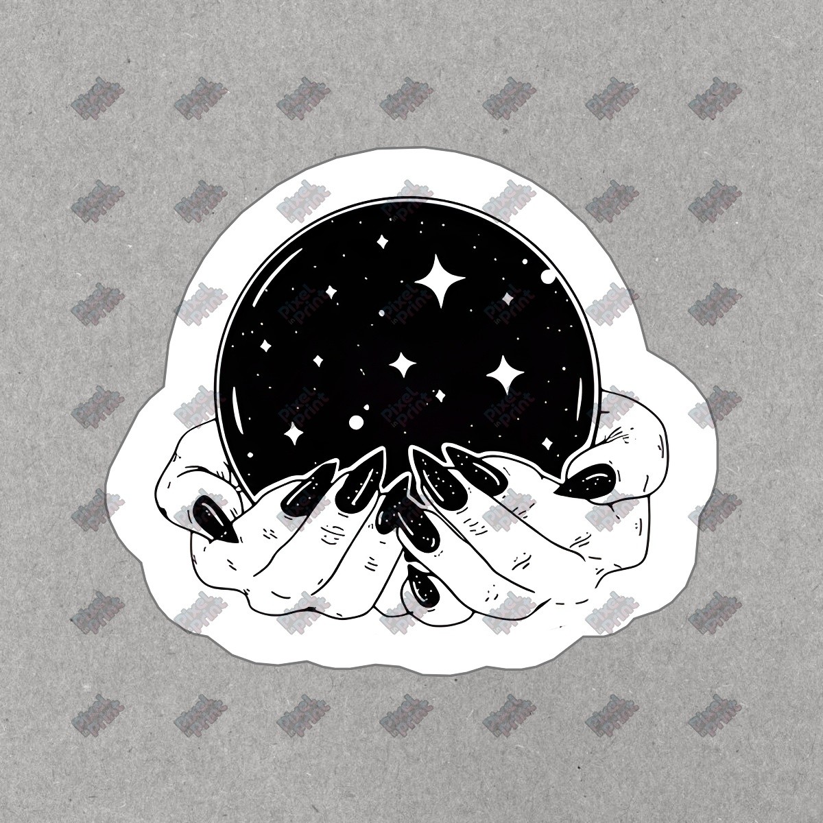 Mystical Crystal Ball Vinyl Sticker Witchy Aesthetic Decal for #854154
