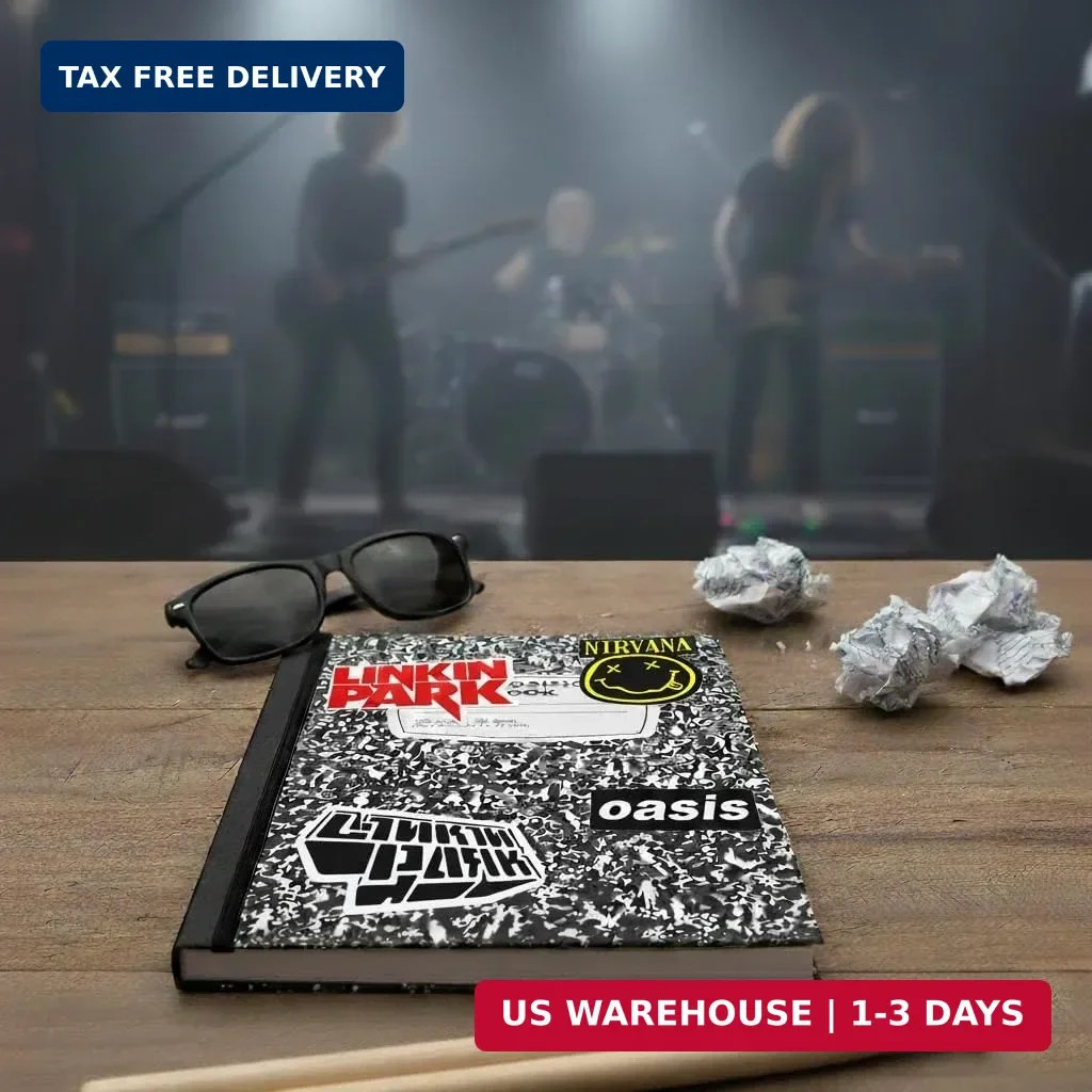 100 Pcs Rock Band Music Stickers – Durable and Waterproof Vinyl Stickers Featuri