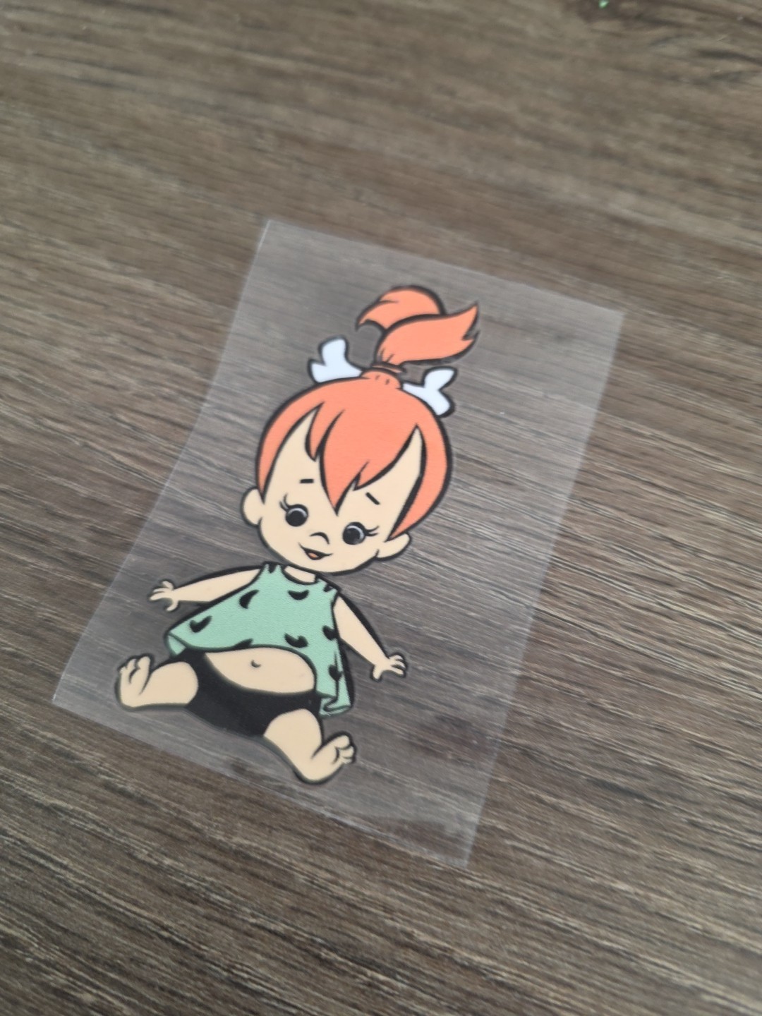 Flintstones Bam Bam Cartoon UV DTF Raised Decal Sticker Waterproof 2inx 3in