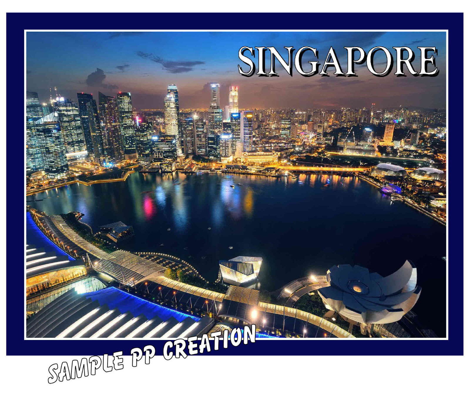 SINGAPORE PHOTO FRIDGE MAGNET 4 X 3 inches TRAVEL