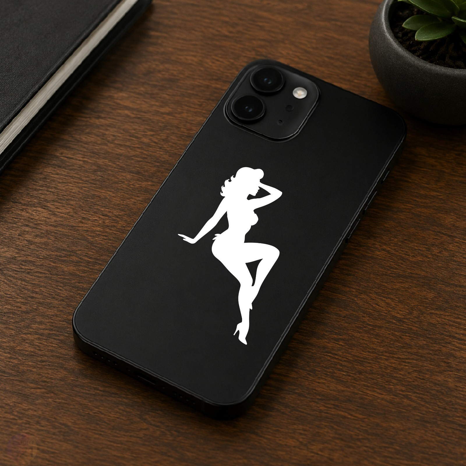 Pinup Girl Retro Cute Decal | Vintage retro girl Vinyl Sticker Car Truck