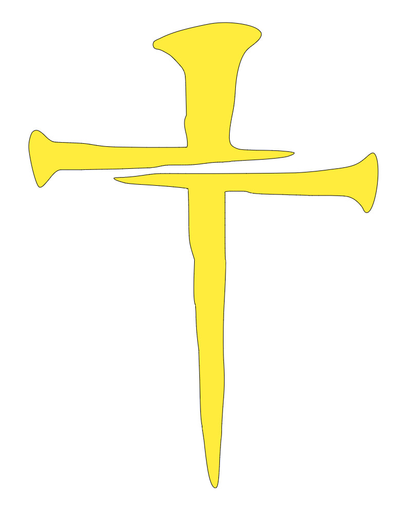 Cross Nails Vinyl Die Cut Decal Sticker – Jesus Christ Christian Religious God