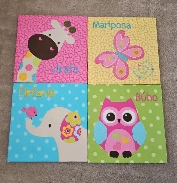 vianney new generation 4 decorative wall frames zoo. for Nursery or baby room